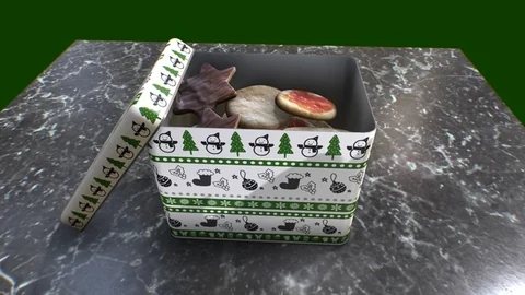 German Christmas Cookies (Plätzchen in Keksdose)