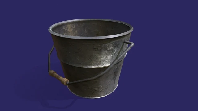 3D Render of an old bucket