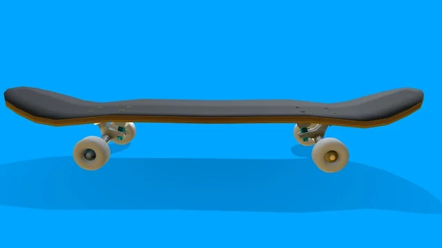 3D Render of a skateboard